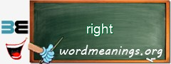 WordMeaning blackboard for right